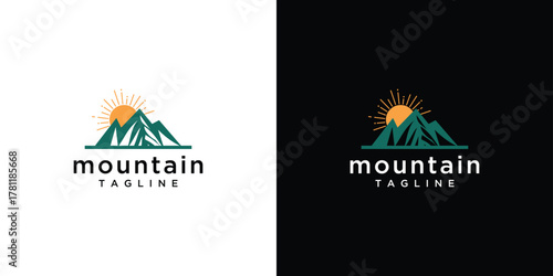 mountain vector logo template	