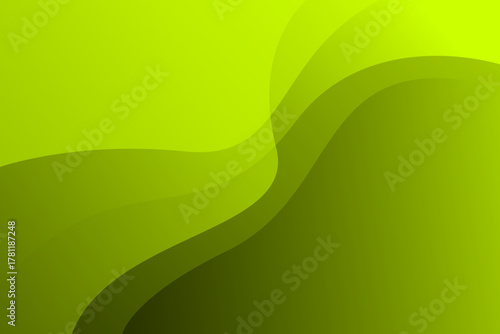Green wave layer overlap abstract background. Vector illustration	