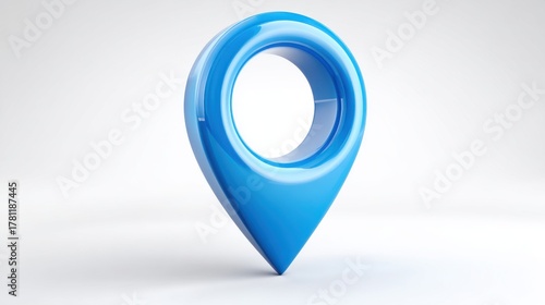 Free Download Blue map pointer isolated on white background, indicating location - GFXLoad