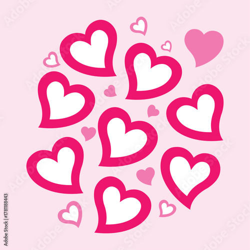 Heart Love Seamless Pattern Background Vector