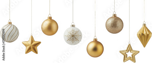 Golden Christmas balls
