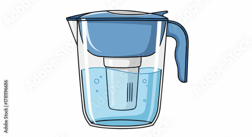 Water filter pitcher illustration.