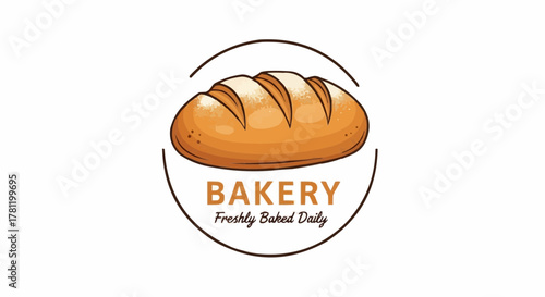 Bakery Logo with a Bread Icon.