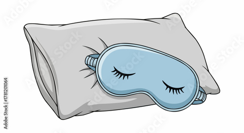 Pillow with eye mask