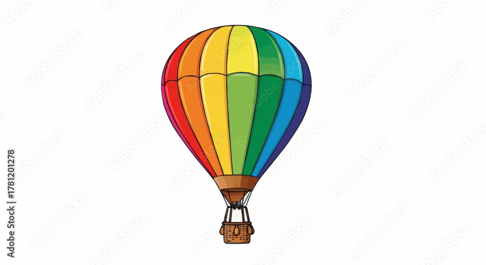 Obraz premium Colorful hot air balloon soaring.