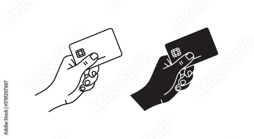 Human hand holding a credit card, illustrating modern payment methods and secure financial transactions