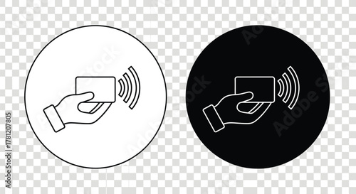Embrace the future of effortless transactions with these secure wireless payment system icons