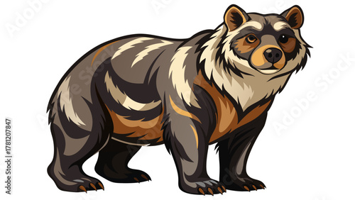 A spectacled bear standing on a