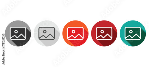 Gallery icon vector set. photo album icon eps10.