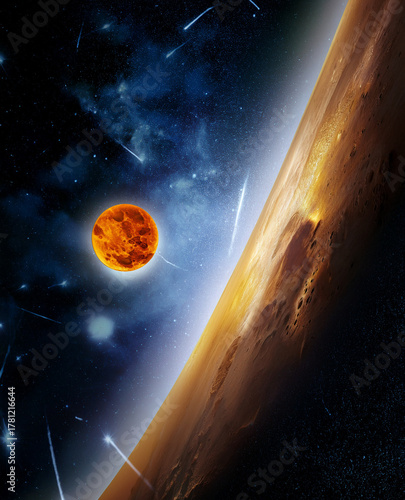 planet Venus in space