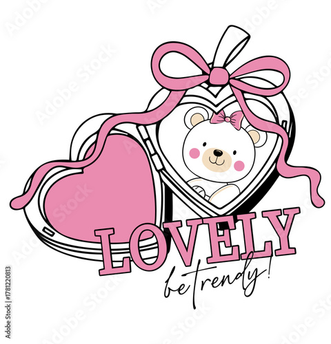 adorable and lovable bear be trend.eps