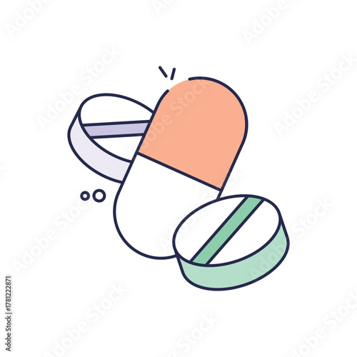 Pills vector icon