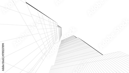 Modern architecture vector 3d illustration