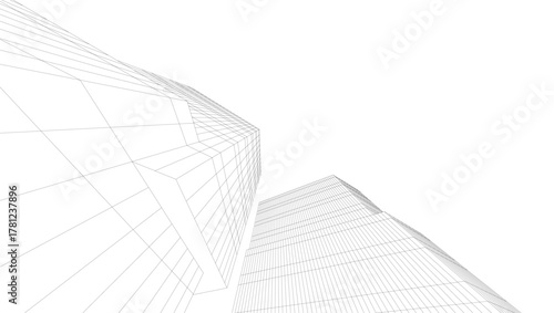 Modern architecture vector 3d illustration