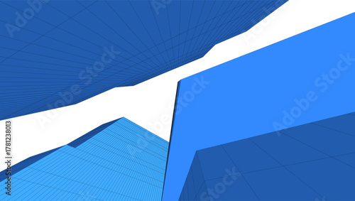 Modern architecture vector 3d illustration