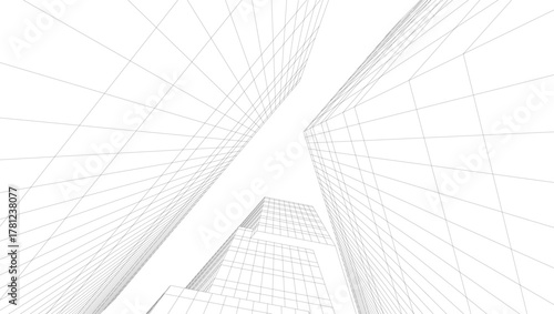 Modern architecture vector 3d illustration