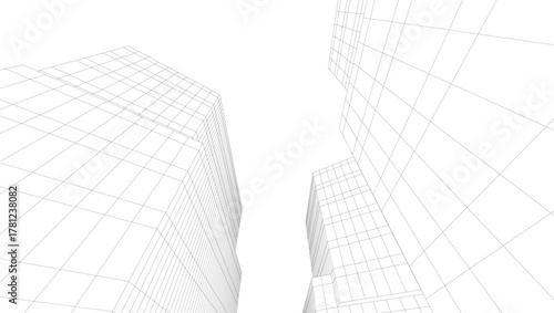 Modern architecture vector 3d illustration