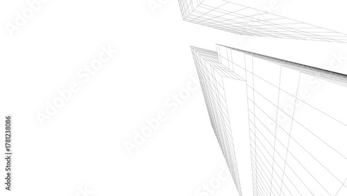 Modern architecture vector 3d illustration