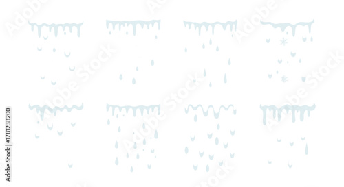 Icicles winter season vector illustration for christmas and new year decoration design element graphic asset