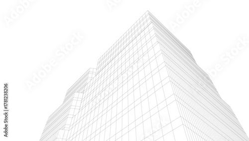 Modern architecture vector 3d illustration