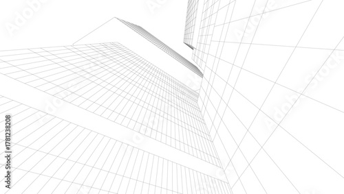 Modern architecture vector 3d illustration