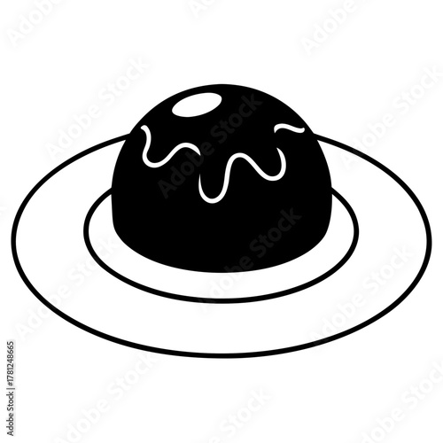 Chocolate dessert on plate