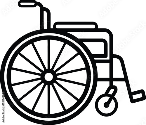 Wheelchair icon symbolizing medical mobility, disability, access