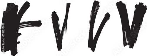 Brush set. Vector black paint brush spots, highlighter lines or felt-tip pen marker. Ink smudge abstract shape stains and smear set with texture