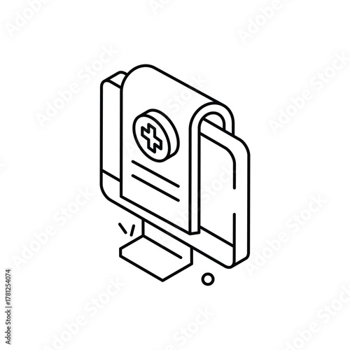 Online Medical Report vector icon