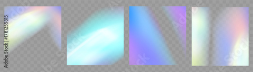 Crystal prism light flare with transparent rainbow overlay and diamond glare on a bright background.