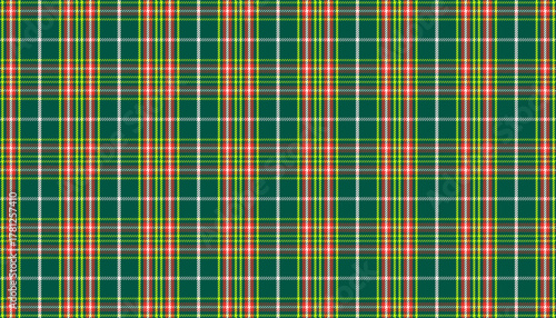 Christmas green tartan. Traditional Scottish pattern