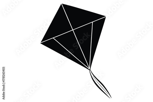 kite flying vector icon