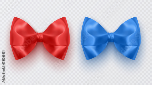 Vibrant Red Satin Bow for Gifts and Celebrations