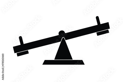 seesaw vector icon silhouette