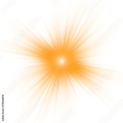 A burst of golden beams spreads in radiant symmetry. The light sparkles gently, adding brilliance and warmth. Perfect for overlays, sunrise scenes, or spiritual concepts.