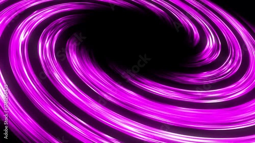 Abstract purple light swirl with futuristic glowing energy motion tunnel and digital vortex background