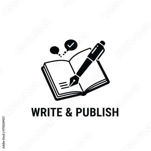 Vector illustration write and publish icon