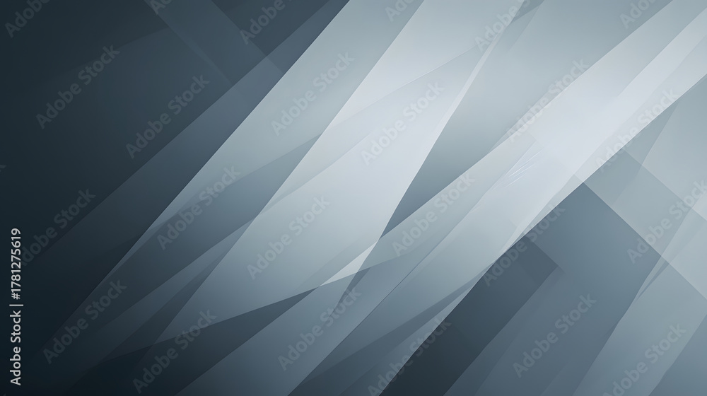 Fototapeta premium An abstract design featuring multiple overlapping lines in cool shades, creating a modern and sleek visual composition.