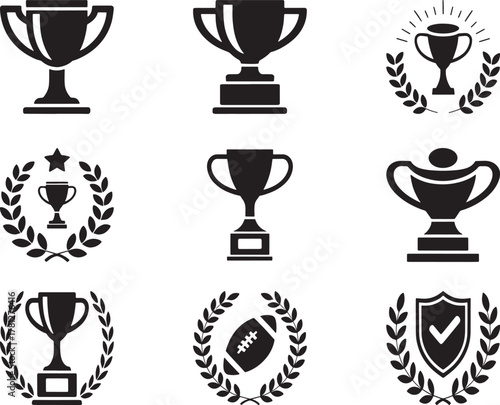 set of silver and bronze awards