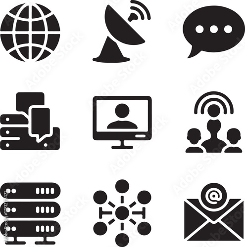 Global Communication Network Graphics