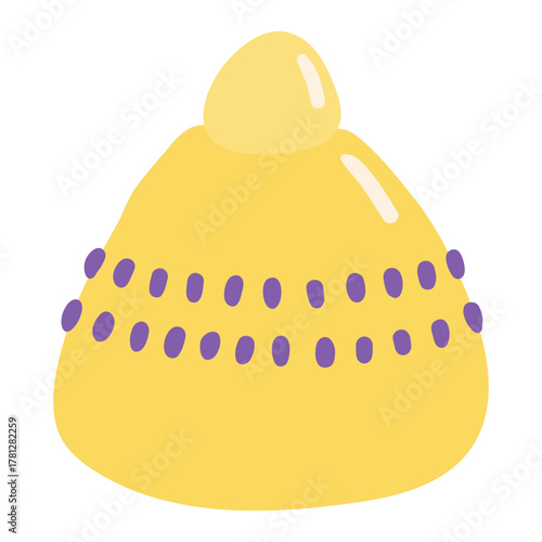 Three Kings Day gift of gold isolated on transparent background. Hand drawn flat vector illustration. Epiphany, Three Kings Day, Christmas design element, holiday clip art