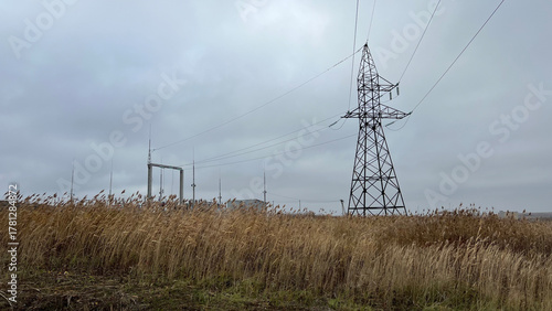 high voltage overhead power line