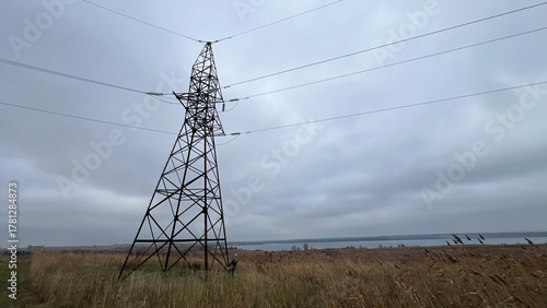 high voltage overhead power line