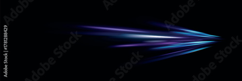 Neon glowing lines and dynamic light trails create a visual representation of high-speed internet communication. This concept highlights the power of fiber optics and the future of wireless networks.