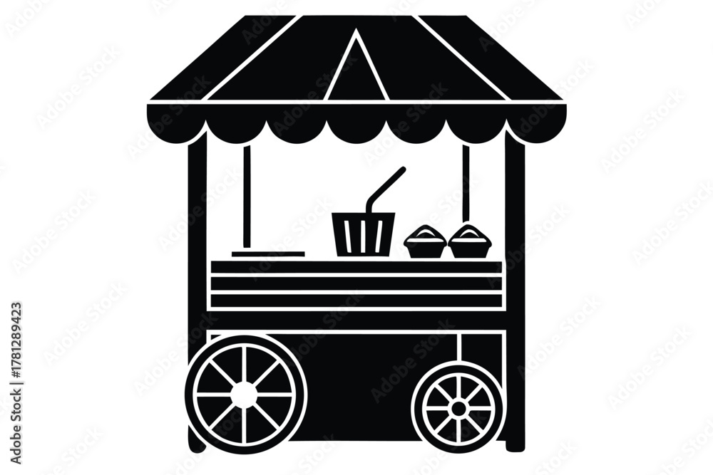 Obraz premium snack stall vector icon