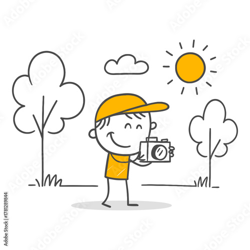 Photography Hobby And Joyful Moments On A Sunny Day.