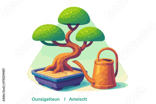 Set of four green tropical and temperate deciduous leaves isolated on white