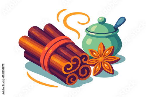 Organic leafy greens in wooden box with gardening scoop and reusable shopping bag