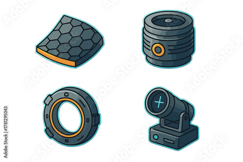 Stylized salmon nigiri sushi piece and sharp chef knife resting on a green bamboo rolling mat