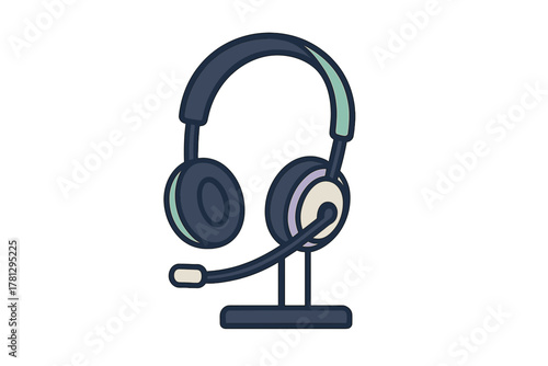 Colorful espresso machine brewing hot coffee served with a fresh croissant and sugar cube